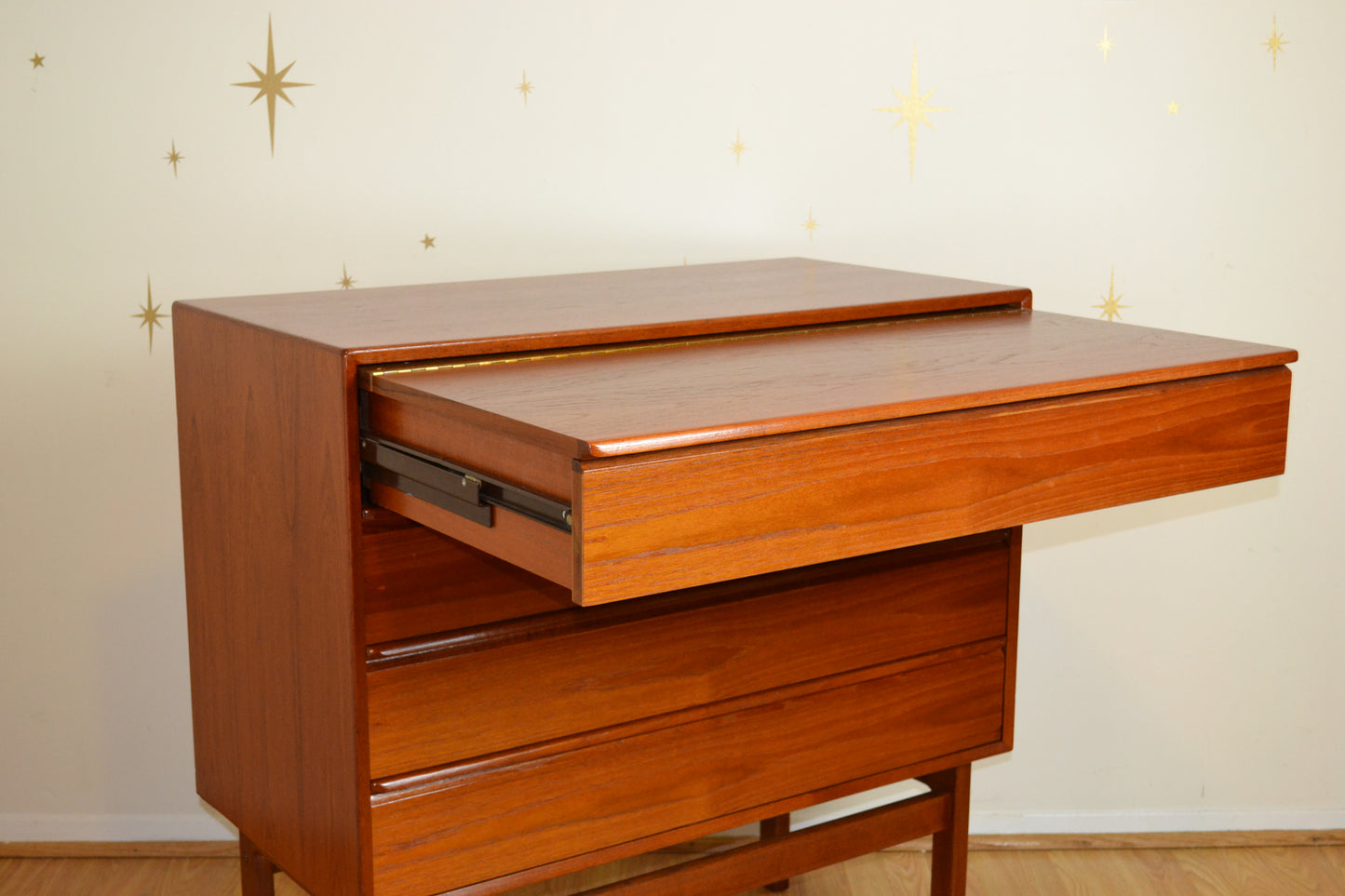 Danish Modern Teak Vanity Chest of Drawers