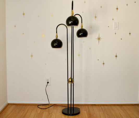 Vintage 3-Orb Waterfall Floor Lamp