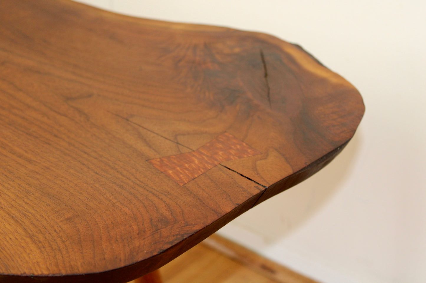 Live Edge Walnut Coffee Table w/ Inlay