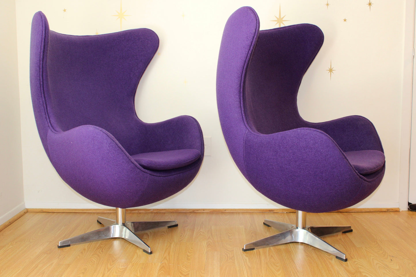 Pair-Contemporary Reproduction Egg Chairs