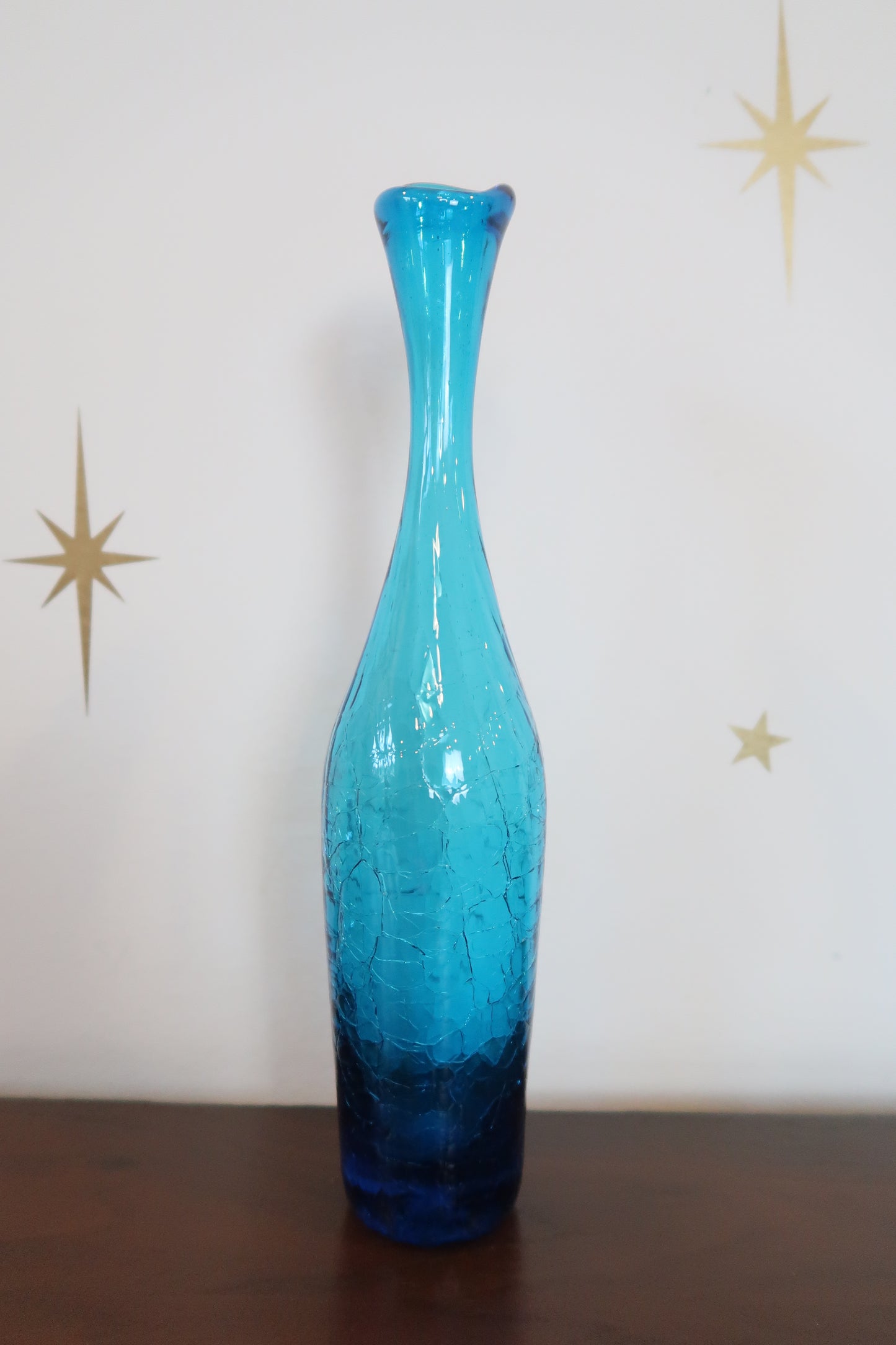 Small Cobalt Blue Crackle Vase