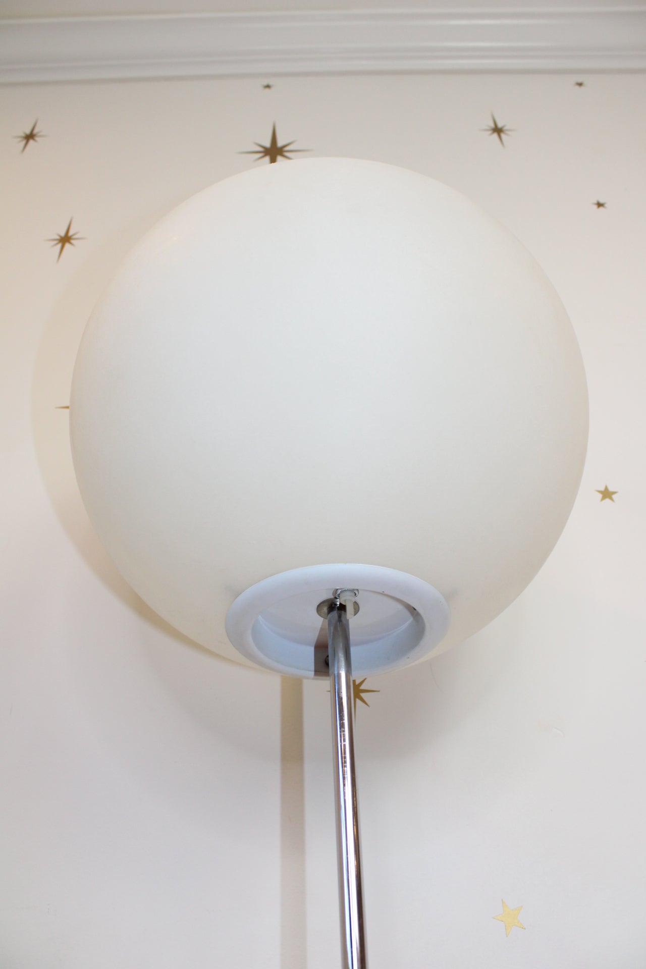 Vintage Chrome Globe Floor Lamp