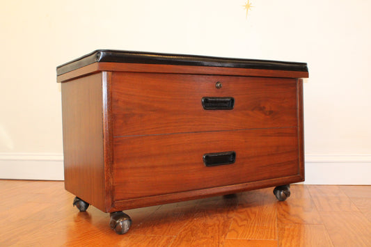 Lane Rolling Record Storage Bench