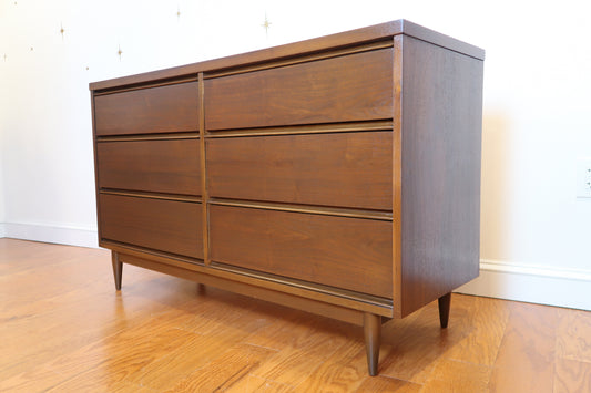 Walnut 6-Drawer Lowboy