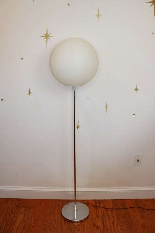 Vintage Chrome Globe Floor Lamp