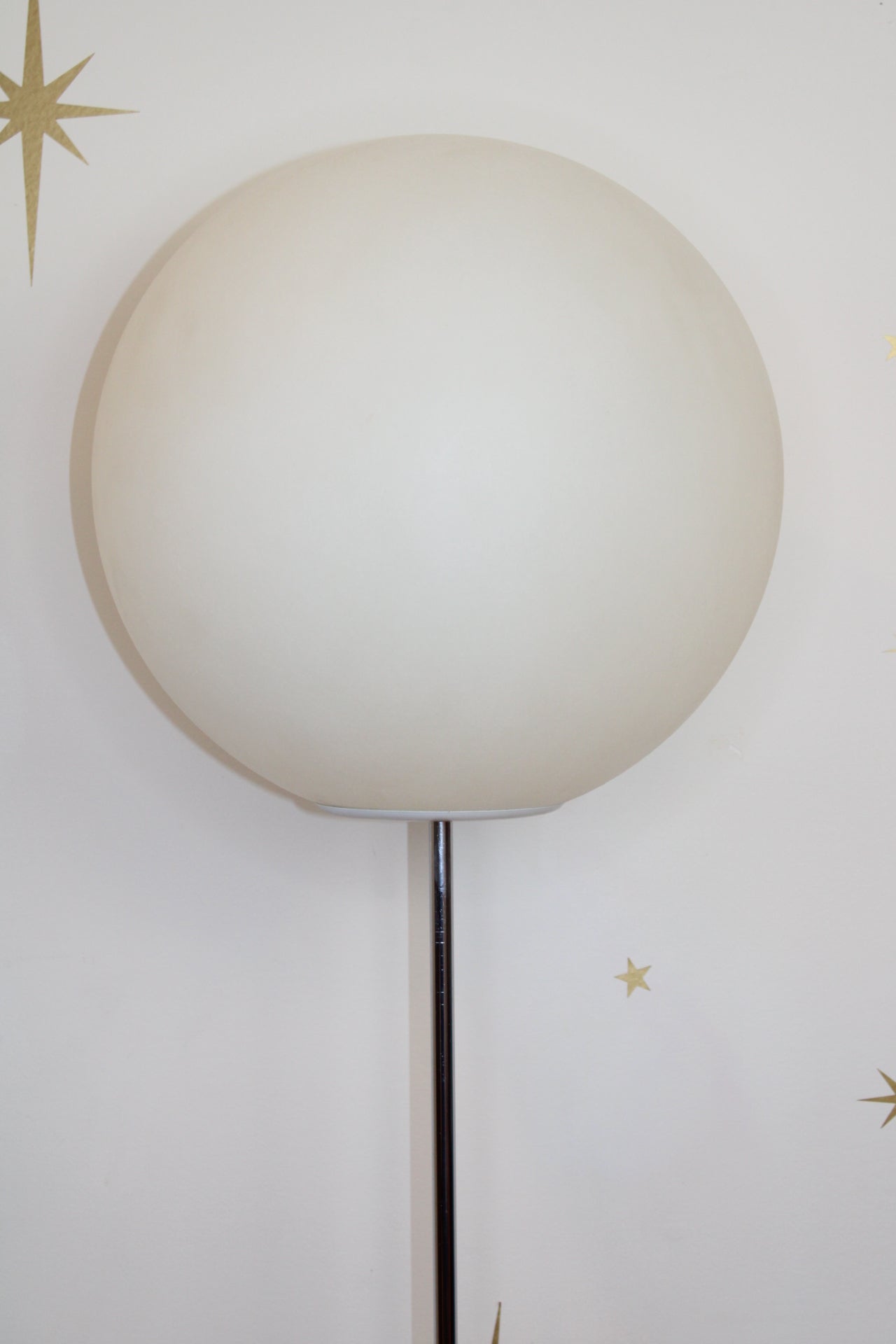 Vintage Chrome Globe Floor Lamp